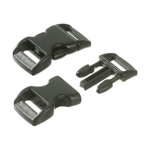 EFCO - Boucle Plastique à Clipser - 16 / 20 mm - 100 Pièces - Noir