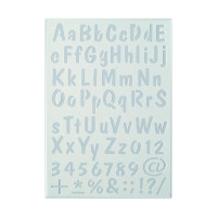 EFCO - Pochoir - Lettres+chiffres - DIN A4 - Lot de 73