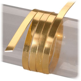 EFCO - Fil Aluminium Anodisé - Plat - 1 X 5 mm - 2 m - Doré