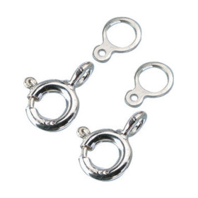 EFCO - Accessoire Bijoux - Fermoir à Ressort 925 / Lot de 2 - 8 mm - 2 Pièces - Argent 925