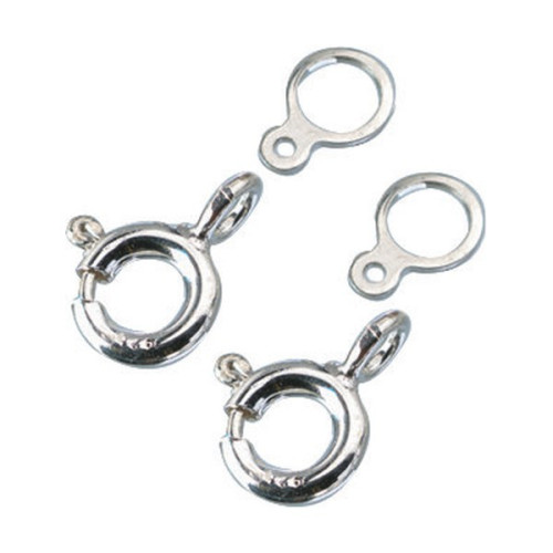 EFCO - Accessoire Bijoux - Fermoir à Ressort 925 / Lot de 2 - 8 mm - 2 Pièces - Argent 925