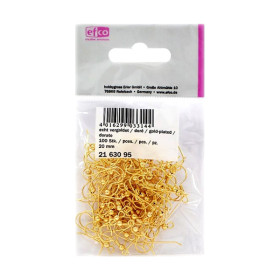EFCO - Crochet Boucle D´oreille - 19 mm - 100 Pièces - Couleur Dorée