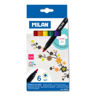 MILAN - Box of 6 Fibrepens for Painting on Fabrics
