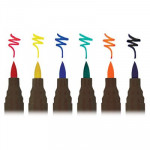 MILAN - Box of 6 Fibrepens for Painting on Fabrics