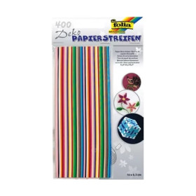 EFCO - Bandelettes Fines de Papier - 130 g / M² - 160 X 3 mm - 400 Pièces - Assorties