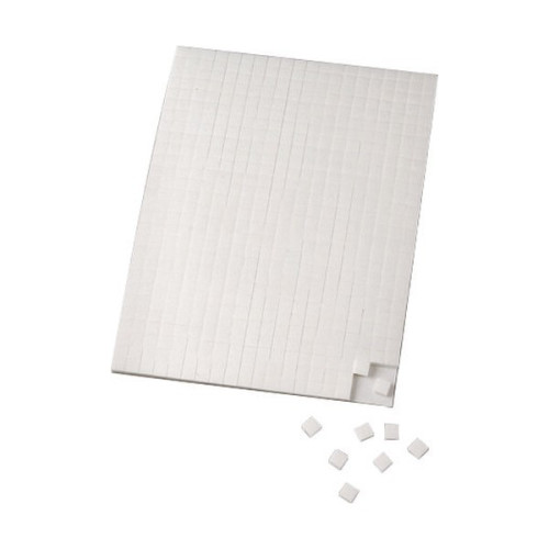 EFCO - Coussinets Adhésifs - Double Face - 5 X 5 X 1 mm / 10 X 14 cm - 560 Pièces - Blanc