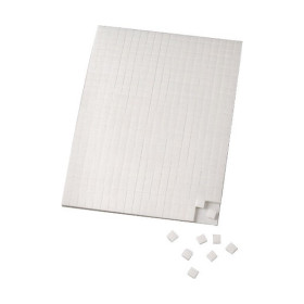 EFCO - Coussinets Adhésifs - Double Face - 5 X 5 X 2 mm / 10 X 14 cm - 560 Pièces - Blanc