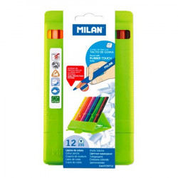 MILAN - FLEXIBOX of 12 Colour Pencils - Triangular Rubber