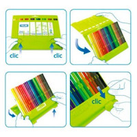 MILAN - FLEXIBOX de 12 Crayons de Couleur - Triangulaire Rubber