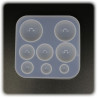 PENTART - Moule Silicone Résine - Rond 8x8,4x1,5