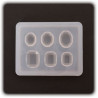 PENTART - Moule Silicone Résine - Ronds & Rectangles 4x5x0,5