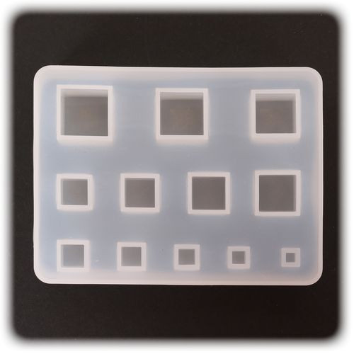 PENTART - Moule Silicone Résine - Carré 6,6x8,6x1,6