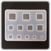 PENTART - Moule Silicone Résine - Carré 6,6x8,6x1,6