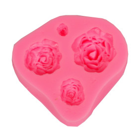 PENTART - Moule Silicone Résine - 4 Roses