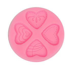 PENTART - Moule Silicone Résine - Cœurs 5.9x5.9x0.8