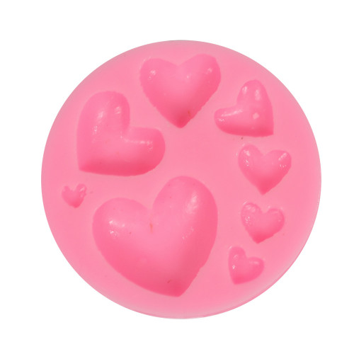 PENTART - Silicone Resin Mould - Coeurs 7.5x1.3