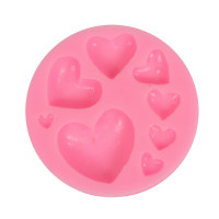 PENTART - Moule Silicone Résine - Cœurs 7.5x1.3