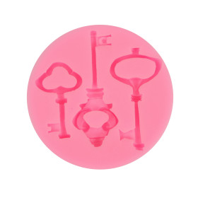 PENTART - Moule Silicone Résine - Clés 7.2x7.2x1