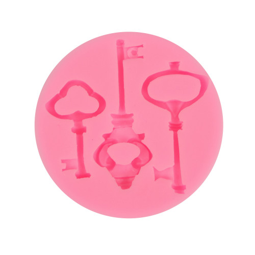 PENTART - Moule Silicone Résine - Clés 7.2x7.2x1