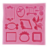 PENTART - Moule Silicone Résine - Mini Cadres 10.5x10.2x1