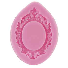 PENTART - Moule Silicone Résine - Cadre Ovale 9x6.9x0.9