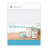 SILHOUETTE - Papier Adhesif Transparent Imprimable - A4 - 8 Feuilles