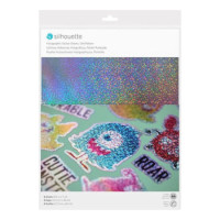 SILHOUETTE - Papier Adhesif Holographique Pointille - 8 Feuilles
