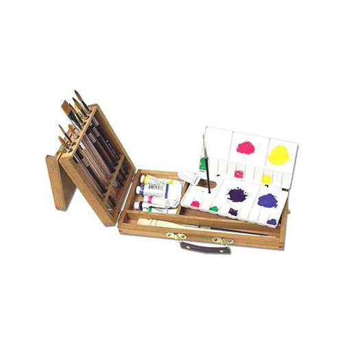 NID'ART - Turner Box - Watercolor Travel Box - Oiled Elm