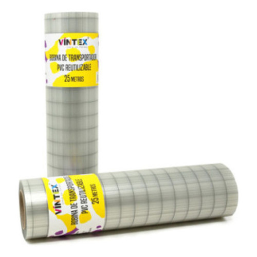 VINTEX - Film Transporteur Quadrillé - Application Vinyle - 30 cm x 25 m