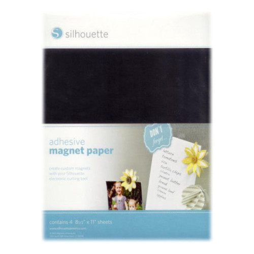 SILHOUETTE - Adhesive Magnet Paper - 21.6 x 28 cm - 4 Sheets