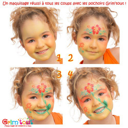Grim'tout - Face Painting Stencils - Non Irritating Adhesive