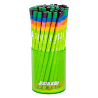 JOLLY - SUPERSTICK RAINBOW - 4 Couleurs dans la Mine - Crayon de Couleur Multicolore