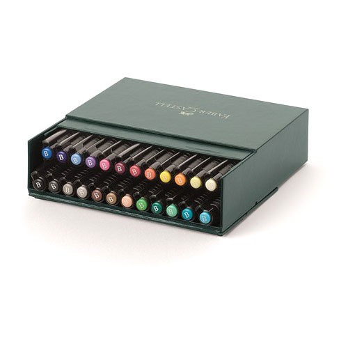 Faber-Castell - 24 PITT® Artist Pens "Brush" - Studio Box of 24 - Brush Nib