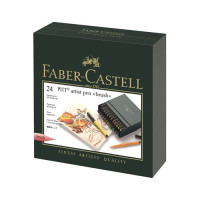 Faber-Castell - 24 PITT® Artist Pens "Brush" - Studio Box de 24 - Pointe Pinceau