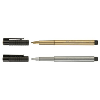 Faber-Castell - Feutre PITT® Artist Pen - Pointe 1.5mm - Noir, Blanc ou Métalliques