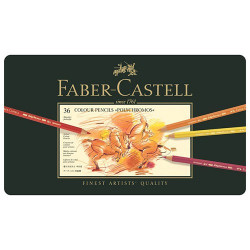 Faber-Castell - POLYCHROMOS® Artist Color Pencils - Boîte Métal - 36 Couleurs