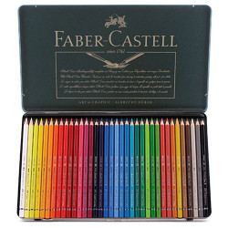 Faber-Castell - POLYCHROMOS® Artist Color Pencils - Tin Metal - 36 Colors
