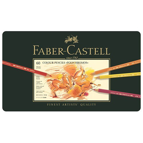 Faber-Castell - POLYCHROMOS® Artist Color Pencils - Boîte Métal - 60 Couleurs
