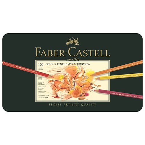 Faber-Castell - POLYCHROMOS® Artist Color Pencils - Tin Metal - 120 Colors
