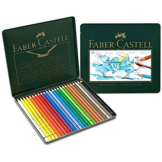 Faber-Castell - POLYCHROMOS® Artist Color Pencils - Boîte Métal - 24 Couleurs