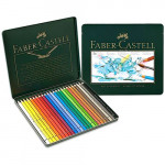 Faber-Castell - POLYCHROMOS® Artist Color Pencils - Tin Metal - 24 Colors