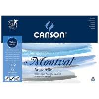 Canson® - Montval® - Papier Aquarelle - Bloc de 12 Feuilles - 300 g/m² - Format A3
