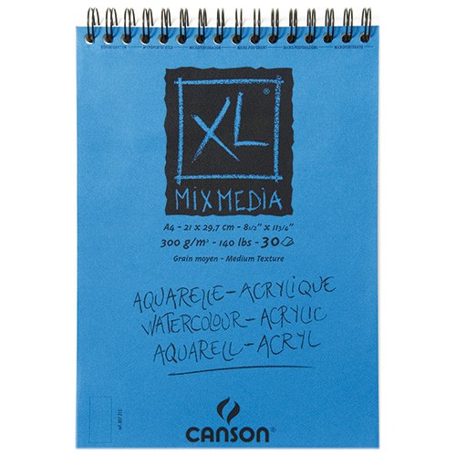 Canson® - XL® Mix Media - Spirales - Grain Moyen - 300 g/m² - Format A3