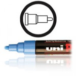 POSCA - PC-5M - Pointe Conique Moyenne en Polyester - 2.5 mm - Tout Support