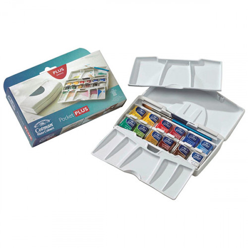 Winsor & Newton - Aquarelle Cotman - POCKET PLUS - 12 Demi-Godets