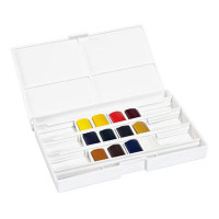 LEFRANC & BOURGEOIS - Aquarelle Fine - 12 Demi-Godets - Boîte Plastique