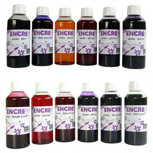 OZ International - Encre à Dessiner - 250ml - 18 Couleurs à l'Unité