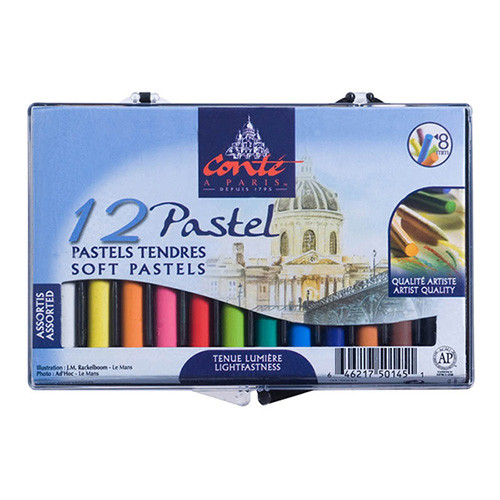Conté à Paris - 12 Pastels Tendres Assortis - Coffret