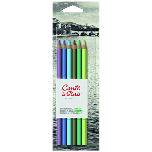 Conté à Paris - 6 Pastel Pencils - Landscape