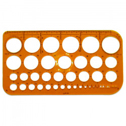 STANDARDGRAPH - 41359 - Trace-Cercles - Pairs & Impairs - 36 Cercles de 1 à 36 mm